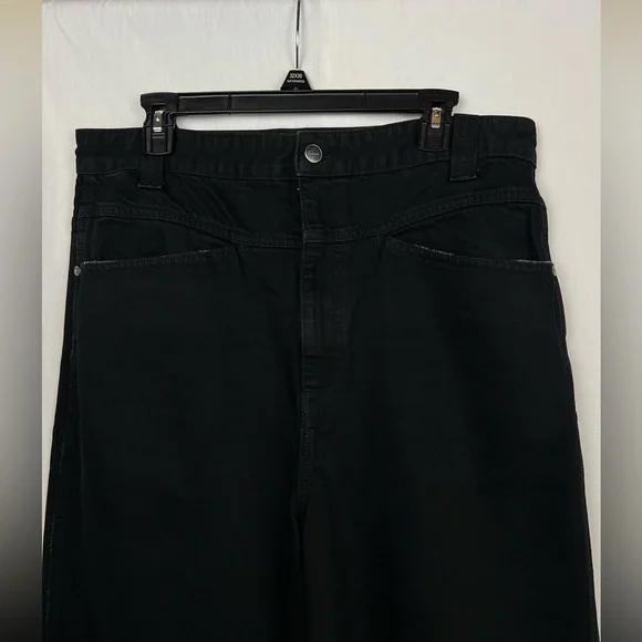 Khaite Preen Denim High Rise Wide Leg Denim Jeans in Black - Size 32 retail $680 - Picture 11 of 16